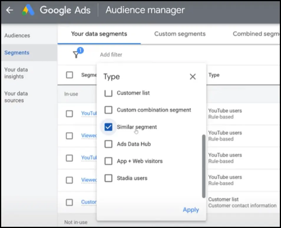 Google Ads Audience Manager